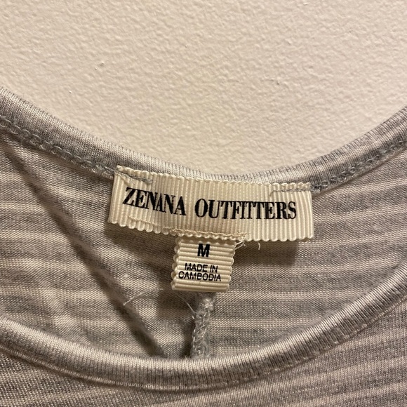 Zenana Outfitters Shoulder Cut-Out Striped Dress - Picture 3 of 6